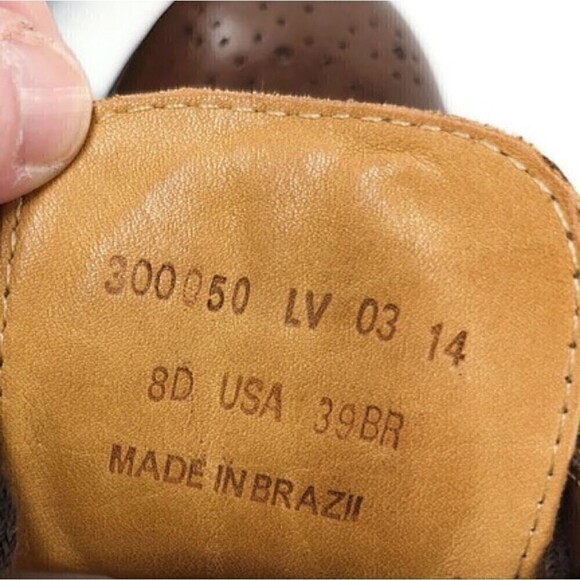 Sandro Moscoloni Handcrafted Brown Leather Lace-Up Brogue Wingtip Derby Shoes - Picture 10 of 12